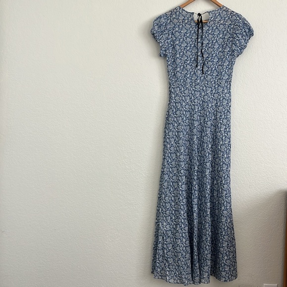 Doen Romina XS Blue Floral Women's Dress - Picture 3 of 8